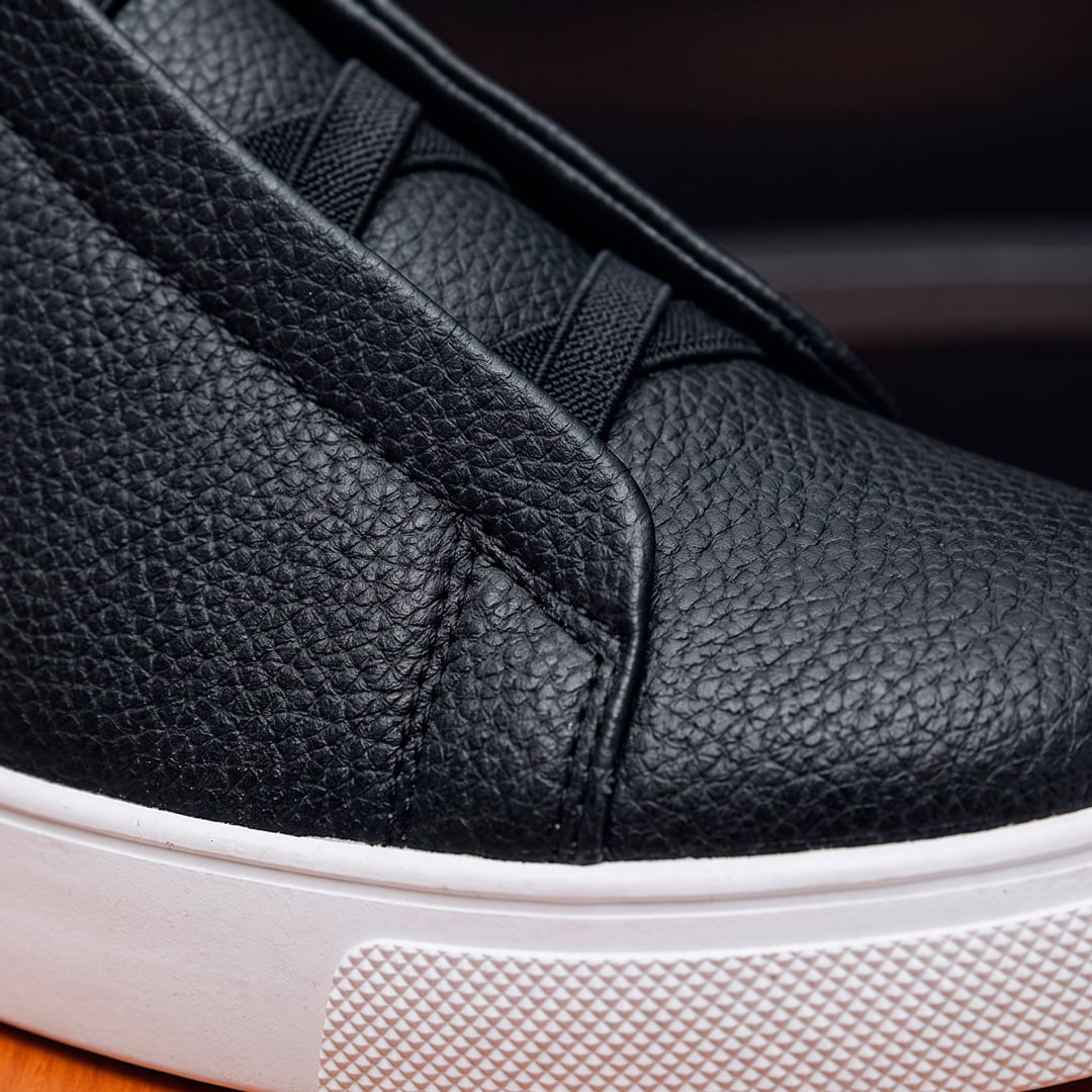 The Clerkenwell Leather Sneaker — Black