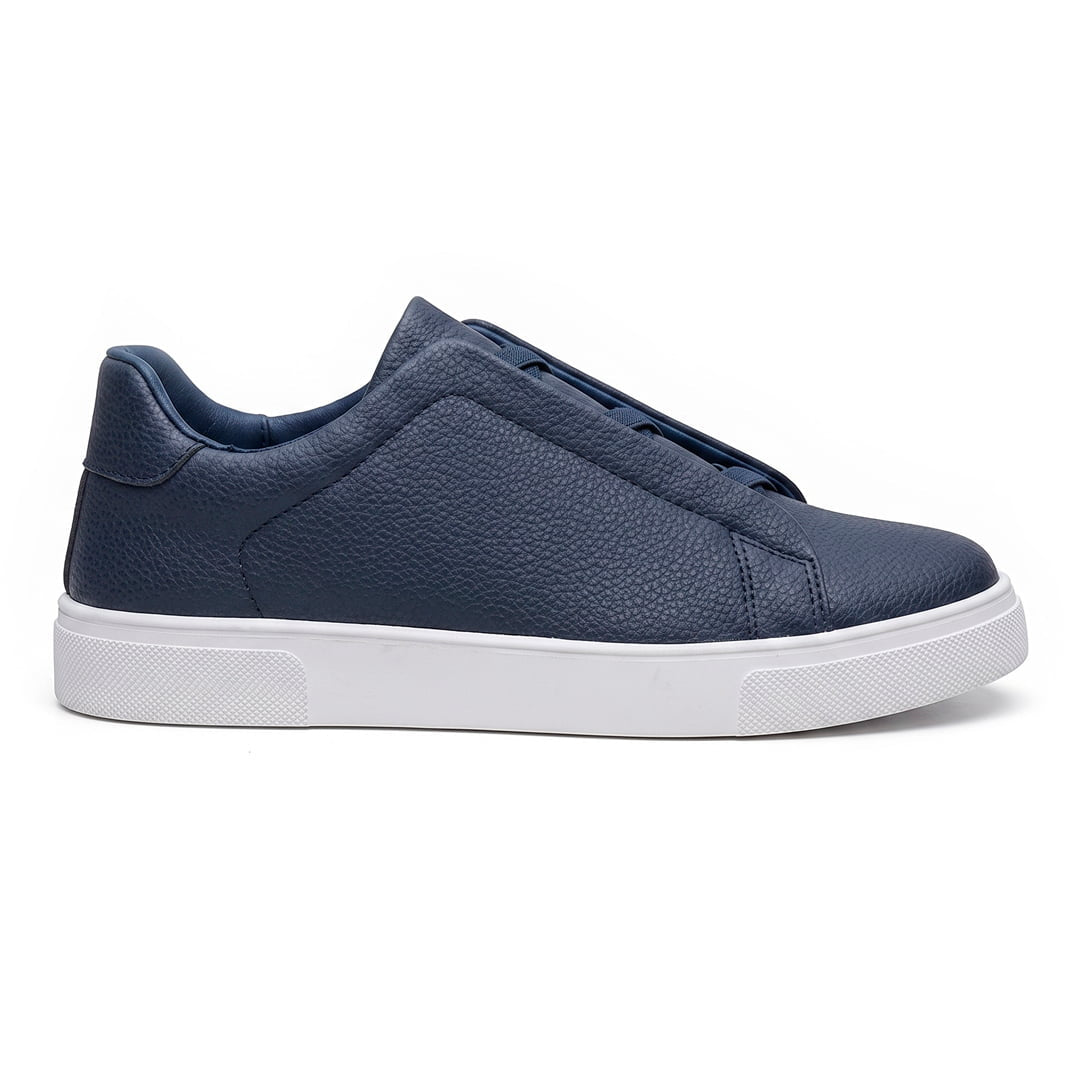 The Clerkenwell Leather Sneaker — Navy